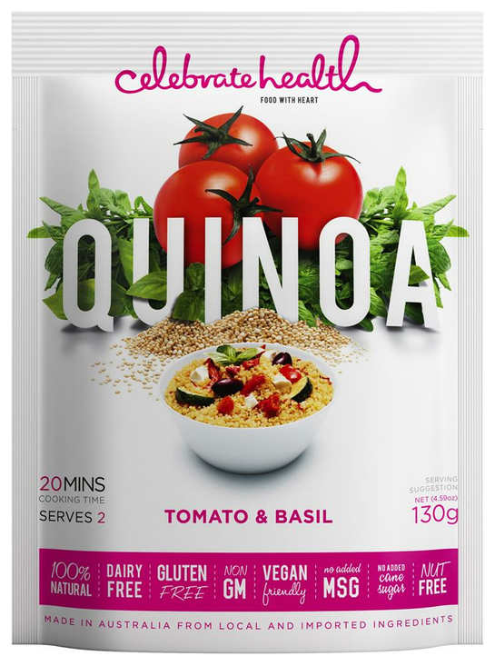 Tomato & Basil Quinoa 130g (Celebrate Health)