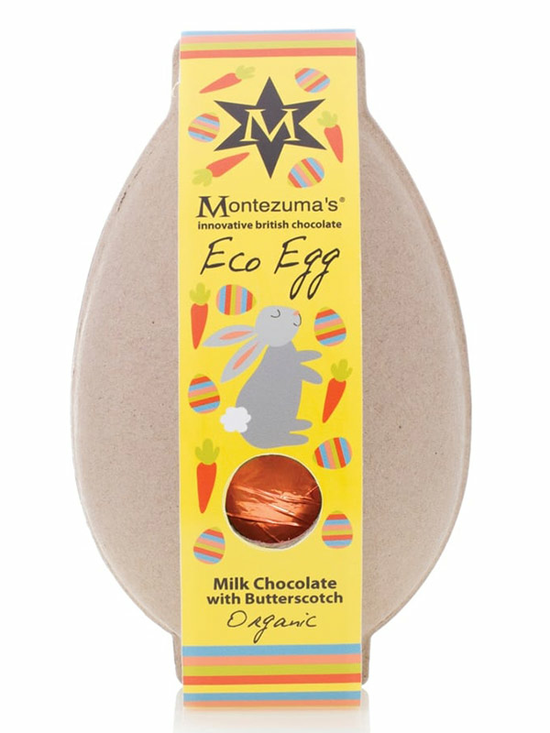 Milk Chocolate & Butterscotch Easter Egg, Organic 150g (Montezuma's)