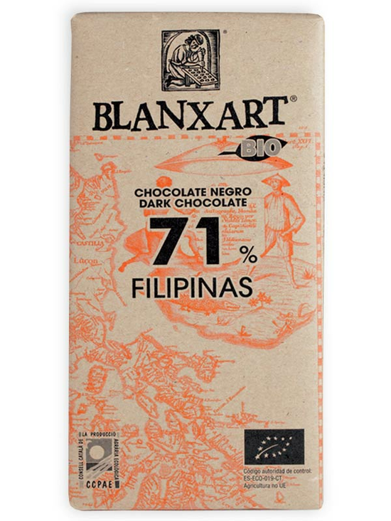 Filipino Dark Chocolate, 71% Cocoa, Organic, 125g (Blanxart)