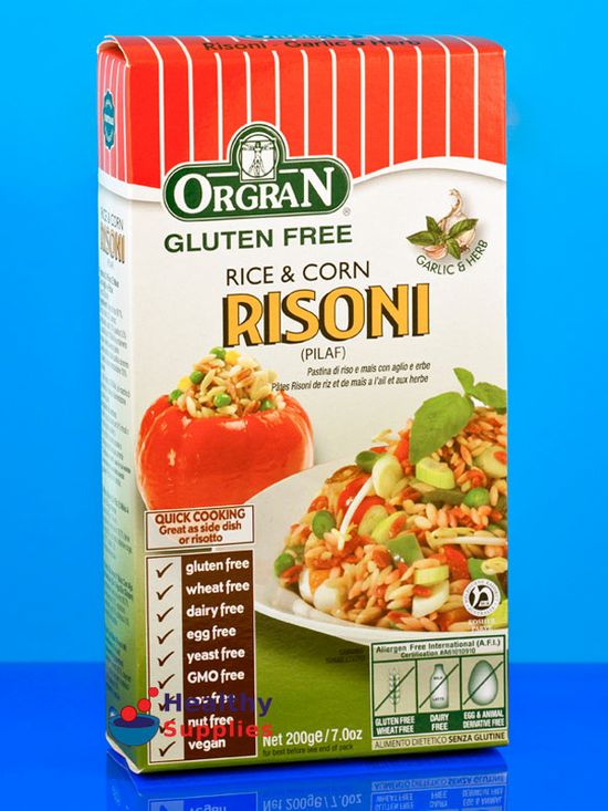 Rice & Corn Risoni (Orzo) with Garlic & Herb 200g (Orgran)