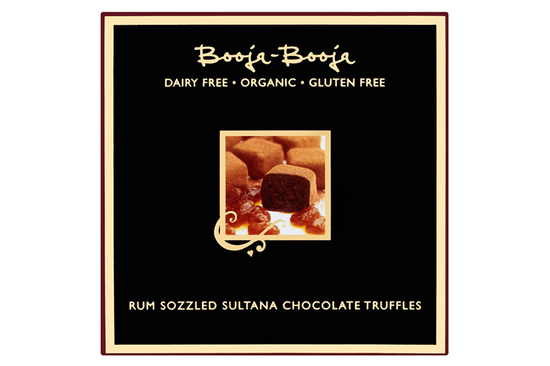 Rum Sozzled Sultana Chocolate Truffles, Organic 104g (Booja-Booja)
