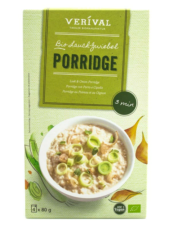 Leek & Onion Porridge, Organic 4 x 80g (Verival)