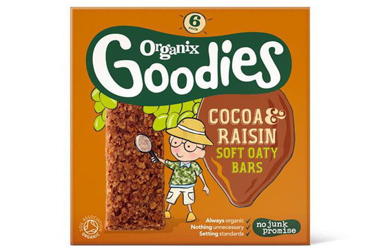 Cocoa and Raisin Goodies Oat Bar 6x30g (Organix)