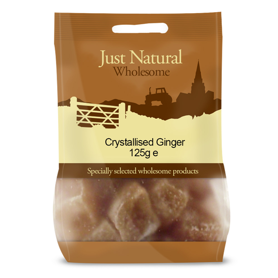 Crystallised Ginger 125g (Just Natural Wholesome)