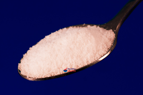 Natvia is a fine, white powder that dissolves easily.