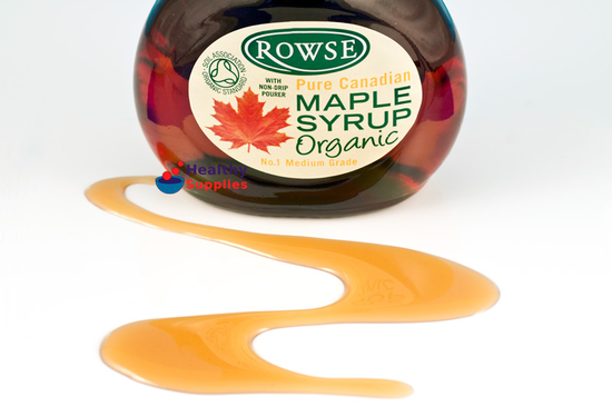 Organic, fluid nectar-like maple syrup.