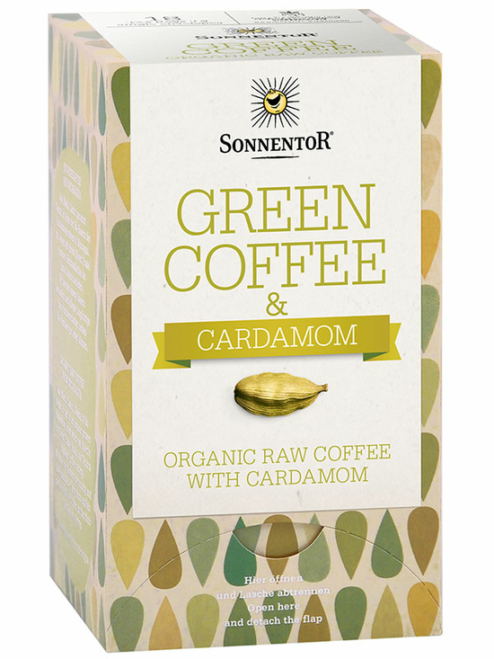 Green Coffee & Cardamom, Organic 18 Bags (Sonnentor)