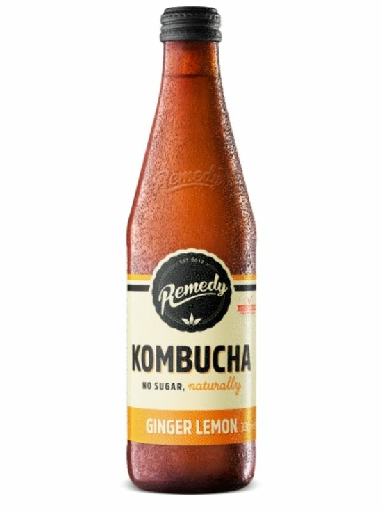 Ginger Lemon Kombucha 330ml (Remedy)