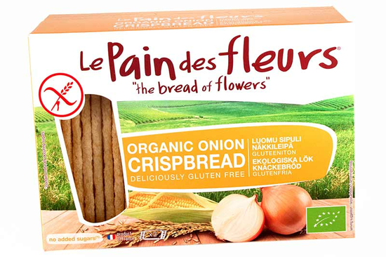 Gluten-Free Onion Crispbread 125g, Organic (Le Pain des Fleurs)