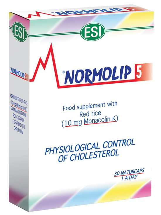 Normolip 5 Cholesterol Supplements, 30 Capsules (Esi)