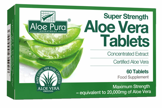 Super Strength Aloe Vera, 60 Tablets (Aloe Pura)