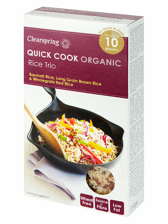 Quick Cook Rice Trio, Organic 250g (Clearspring) Healthy Supplies