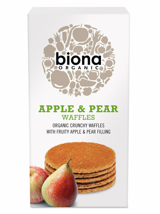 Apple & Pear Waffles, Organic 175g (Biona)