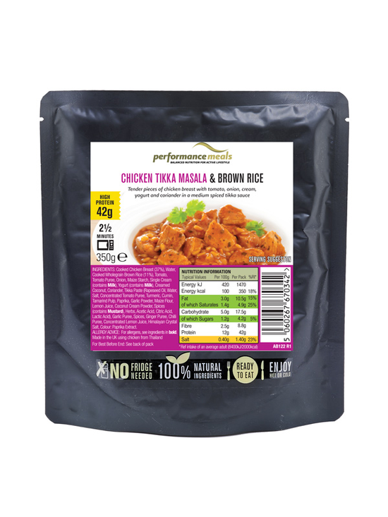 Chicken Tikka Masala with Brown Rice 350g (Performance Meals)