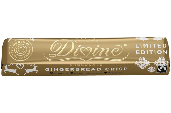 Milk Chocolate Gingerbread Crisp Bar 35g (Divine Chocolate)
