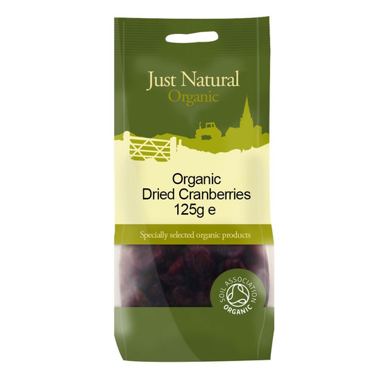 Sweetened Dried Cranberries 125g, Organic (Just Natural Organic)