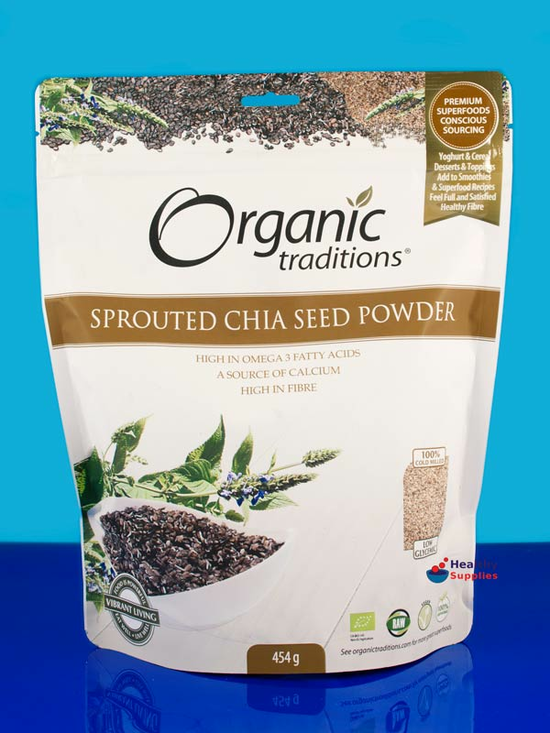 Sprouted Chia Powder, Organic 454g (Organic Traditions)