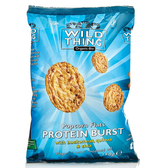 Protein Burst Popcorn Flats 150g, Organic (Wild Thing)