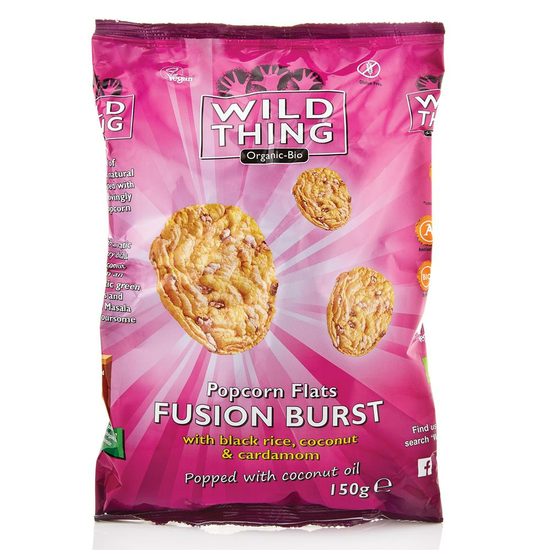 Fusion Burst Popcorn Flats 150g, Organic (Wild Thing)