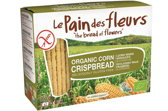 Gluten-Free Corn Crispbread 125g, Organic (Le Pain des Fleurs)