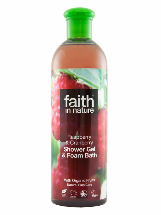 Raspberry & Cranberry Shower Gel & Foam Bath 400ml (Faith in Nature)