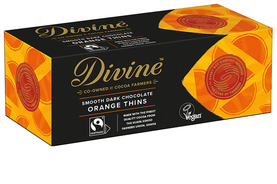 Dark Chocolate Orange Thins 200g (Divine Chocolate)
