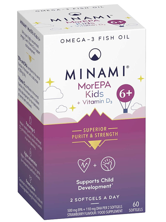 MorEPA Kids 6+, 60 Capsules (Minami Nutrition)
