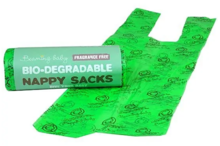 Bio-Degradable Nappy Sacks Fragrance-Free, 60 Sacks on a Roll (Beaming Baby)