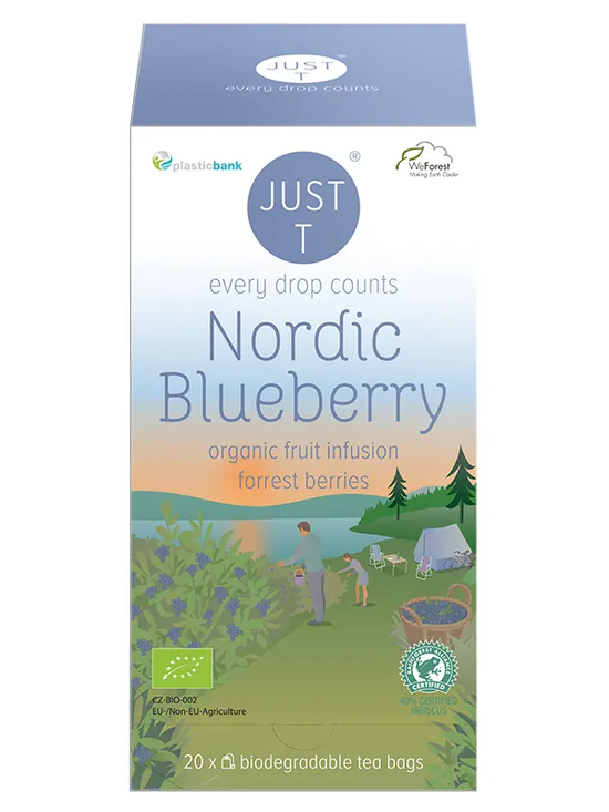 Organic Nordic Blueberry, 20 bags (Just T)