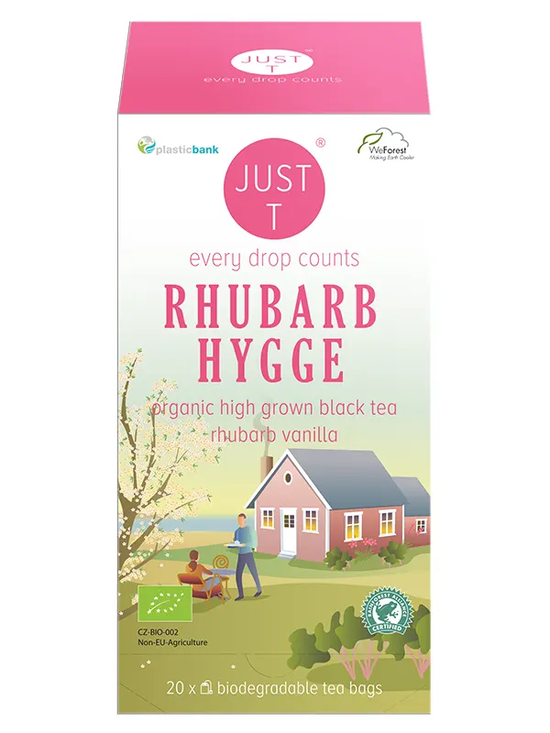Organic Rhubarb Hygge, 20 bags (Just T)