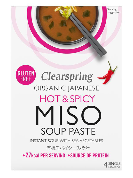 Organic Hot & Spicy Instant Miso Soup 60g (Clearspring)