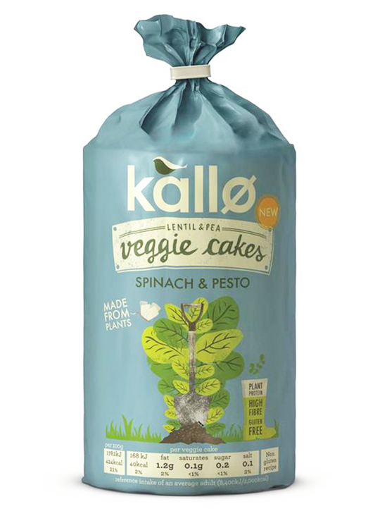 Spinach & Pesto Veggie Cakes 122g (Kallo)