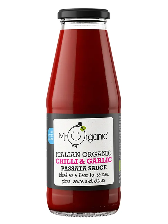 Organic Chilli and Garlic Passata Sauce 400g (Mr Organic)