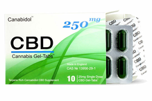 250mg CBD Gel-Tabs - 10 Tablets (Canabidol)