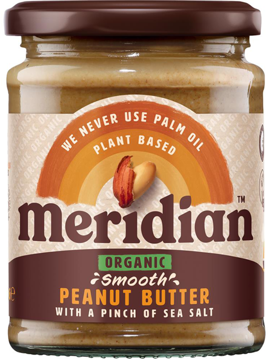 Organic Smooth Peanut Butter with Salt 280g (Meridian)
