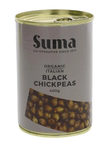 Organic Black Chickpeas in Filtered Water 400g (Suma)