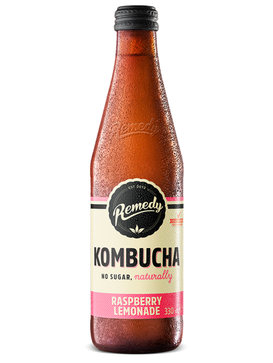 Raspberry Lemonade Kombucha 330ml (Remedy)