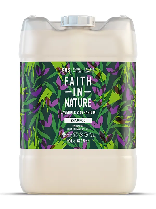Shampoo Lavender and Geranium 20L (Faith In Nature)