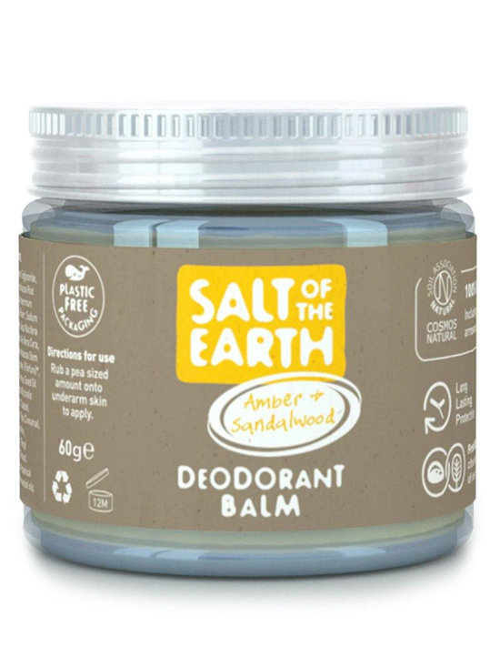 Amber & Sandalwood Deodorant Balm 60g (Salt of the Earth)
