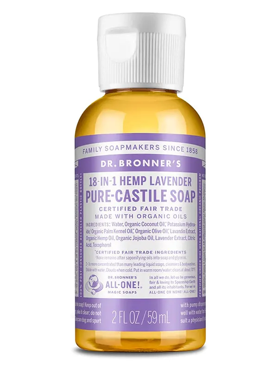 Organic Lavender Castile Liquid Soap 60ml (Dr Bronner's)