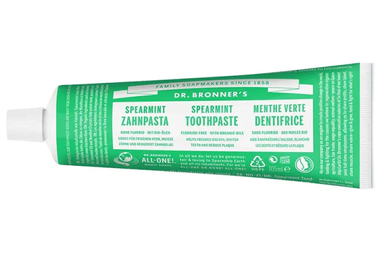 Organic Floride Free Spearmint Toothpaste 140g (Dr Bronner's)