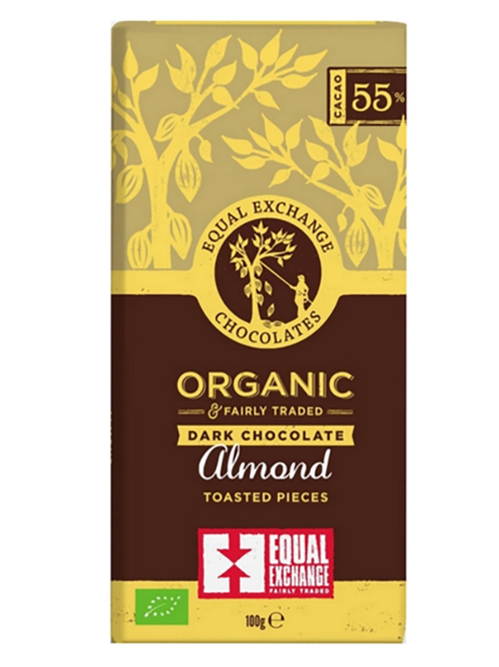 Organic Fair Trade Almond Dark Chocolate 100g (Equal Exchange)