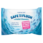 Safe To Flush Moist Tissues, 30 Wipes (Natracare)