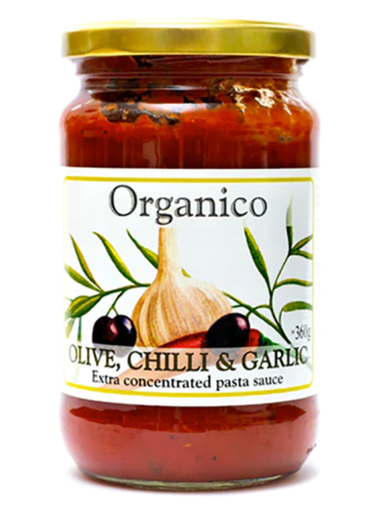 Organic Olive, Chilli & Garlic Pasta Sauce 360g (Organico)