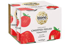 Organic Chopped Tomatoes  4 x 400g (Biona)