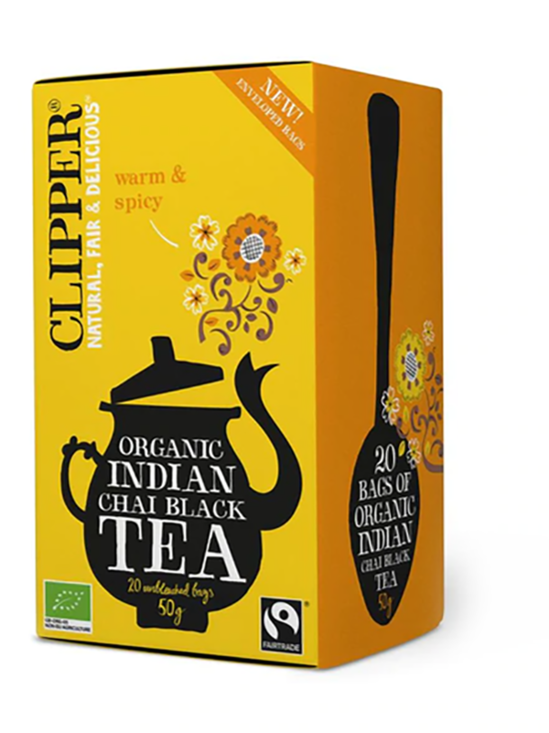 Organic Indian Chai Black Tea, 20 Bags (Clipper)