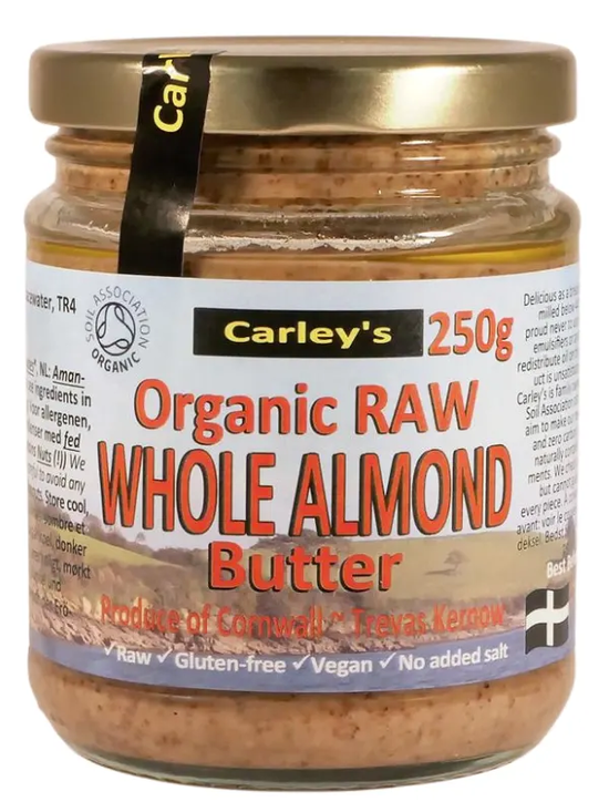 Organic Raw Almond Butter 250g (Carley's)