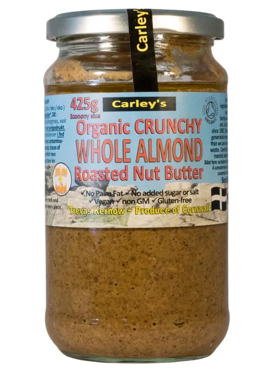 Organic Economy Roasted Almond Butter Crunchy 425g (Carley's)