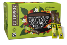 Organic Fairtrade Arabica Decaf Coffee, 200 Sachets (Clipper)