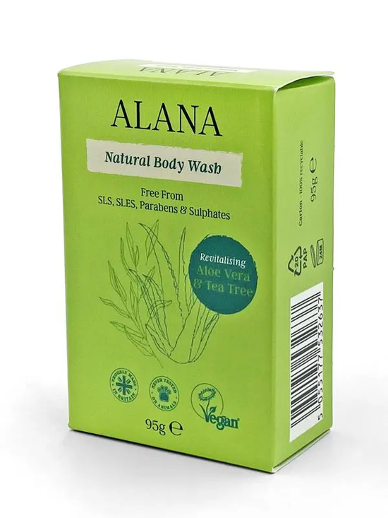 Aloe Vera and Tea Tree Body Wash Bar 95g (Alana)